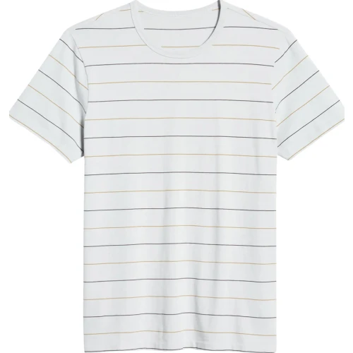Camiseta Deportiva Gris con Línea Blanca