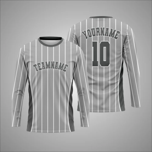 Camiseta Deportiva Gris Con Rayas Verticales Personalizada New You Sports
