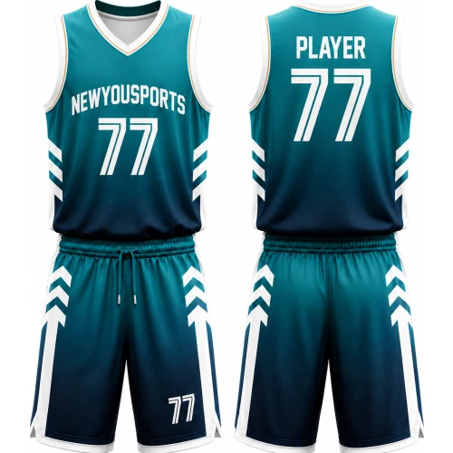 Uniforme de Baloncesto Degradado Turquesa