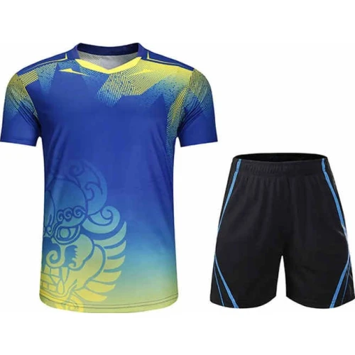 Uniforme de Tenis Degradado Amarillo y Azul