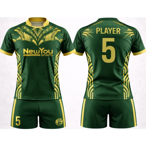 Uniforme De Rugby Verde Dorado Elite New You Sports