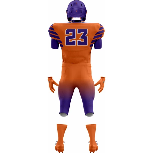 Uniforme de Fútbol Americano Naranja y Morado