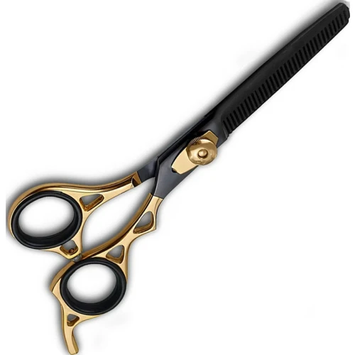 Professionelle Effilierschere in Gold und Schwarz