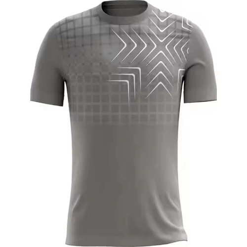 Camiseta Deportiva Gris Minimal de Rendimiento