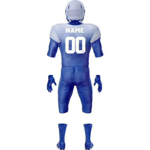 Uniforme de Fútbol Americano Azul y Gris