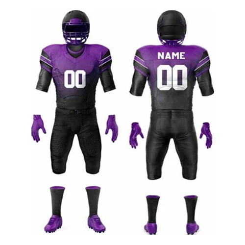 Uniforme de Fútbol Americano Morado y Negro