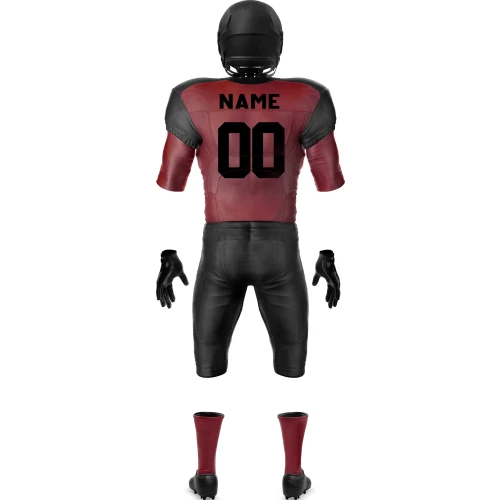 Uniforme de Fútbol Americano Granate y Negro