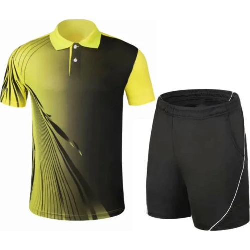 Uniforme de Tenis Degradado Amarillo y Negro