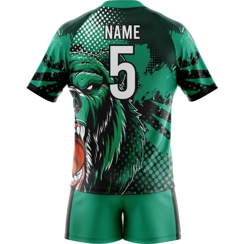 Uniforme De Rugby Verde Con Oso Personalizado New You Sports