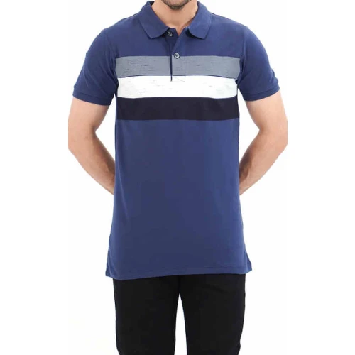 Polo Deportivo para Hombre con Franjas Múltiples