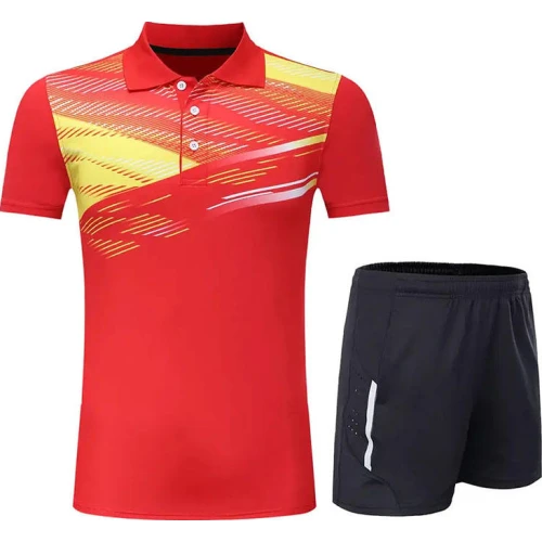 Uniforme de Tenis Degradado Rojo y Amarillo