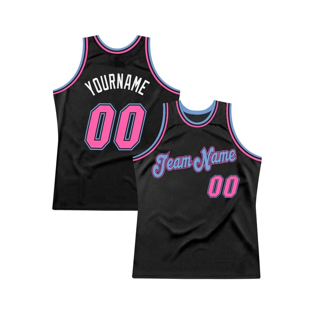 Black Pink Blue Basketball Jersey