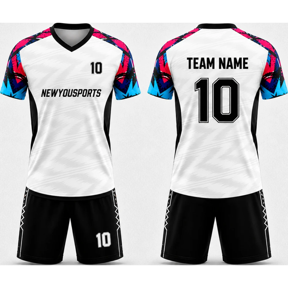 Fußballtrikot mit geometrischen Ärmeln