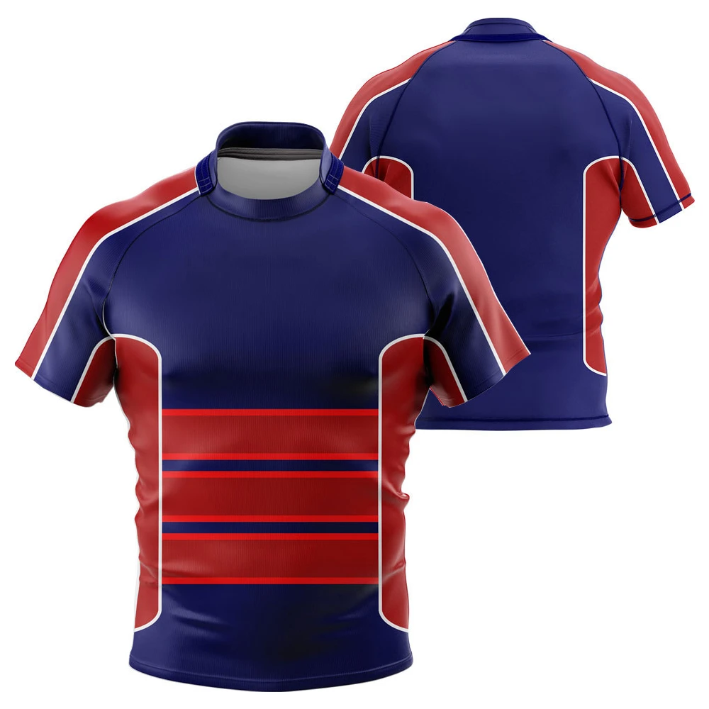 Elite Blaues Performance Rugby Trikot