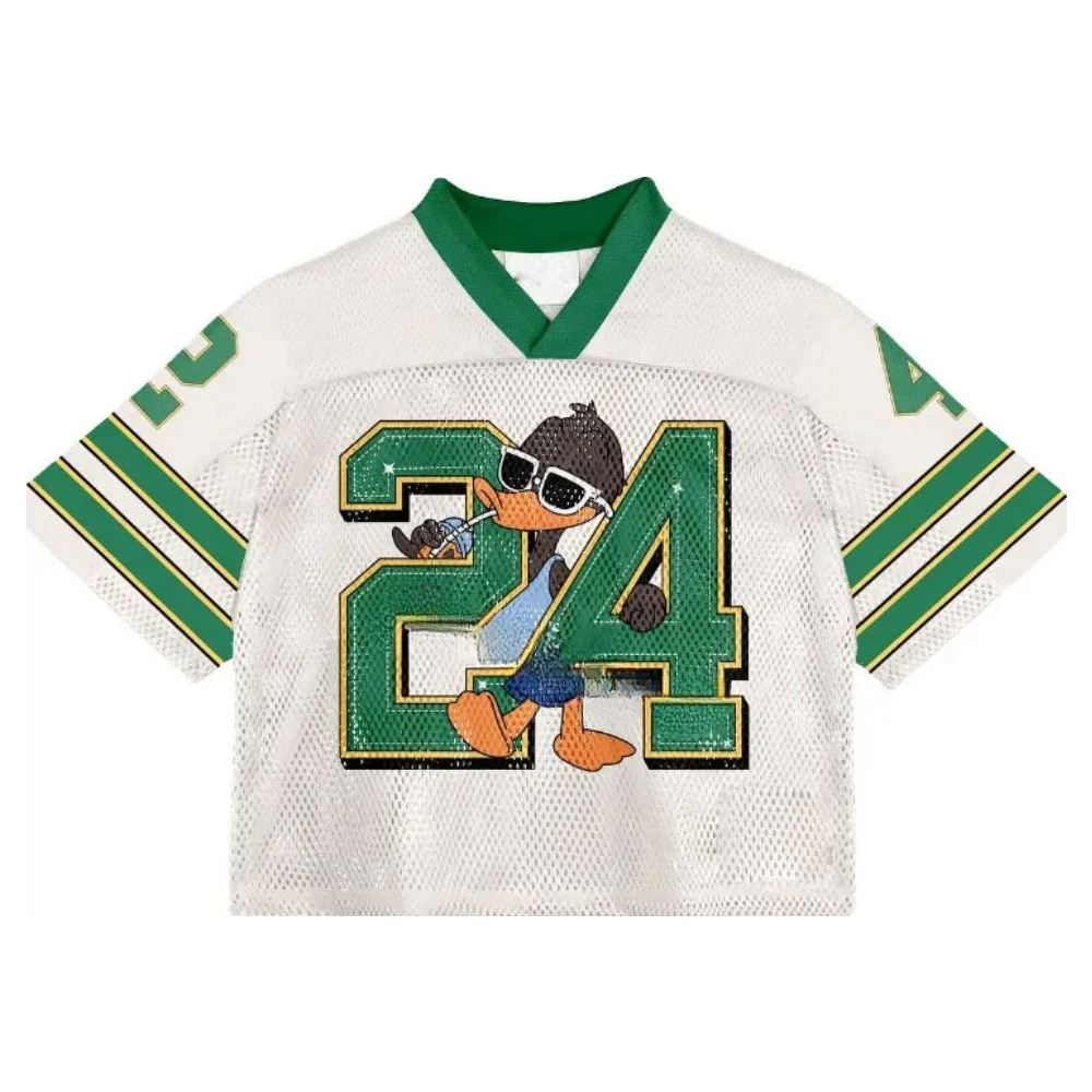 Camiseta de Fútbol Blanca y Verde Performance