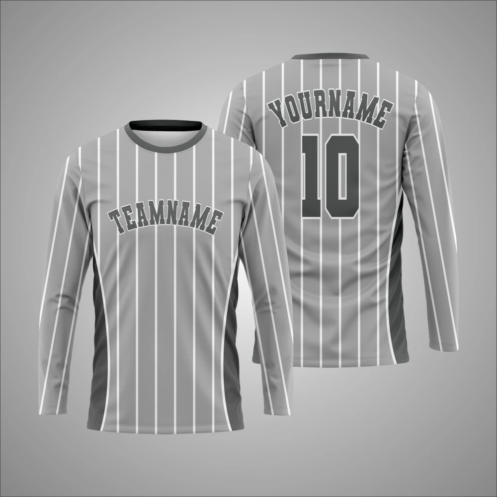 T Shirt Sport Gris À Rayures Verticales Personnalisé New You Sports