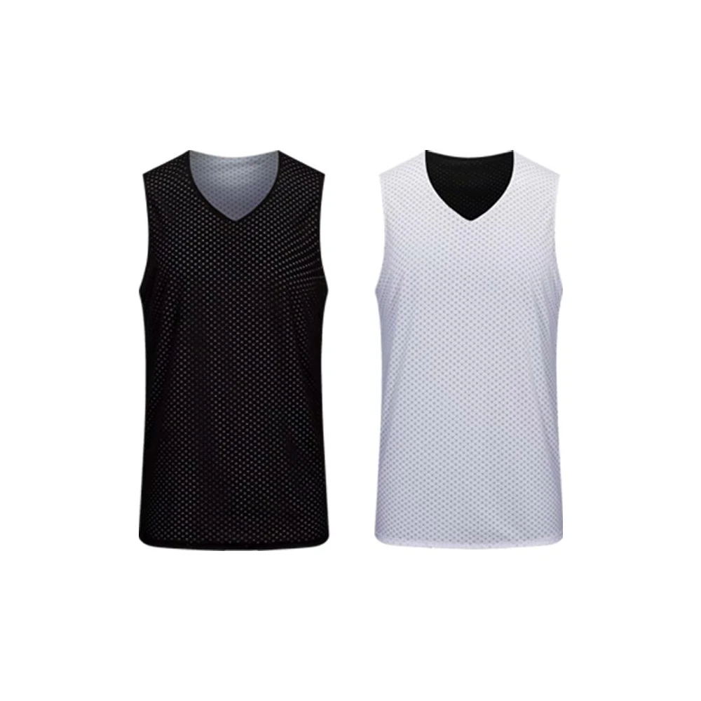 White and Black Performance Basketball Jersey