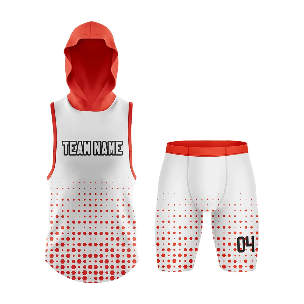 Red White 7v7 Football Uniform Set