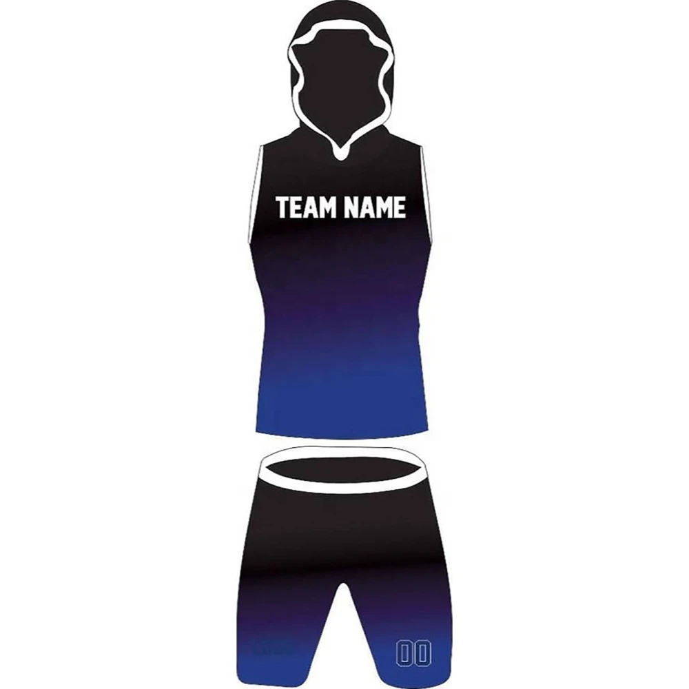 Schwarz-Dunkelblaue Performance-Uniform
