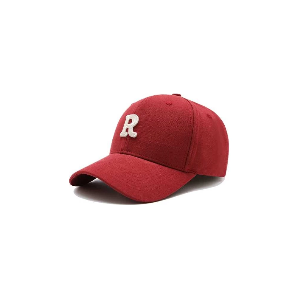 Casquette Sport Rouge avec Lettre Brodée
