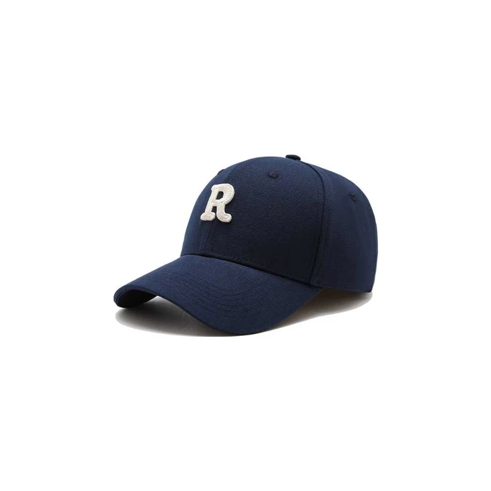 Marineblauwe Sportpet met Geborduurde Letter