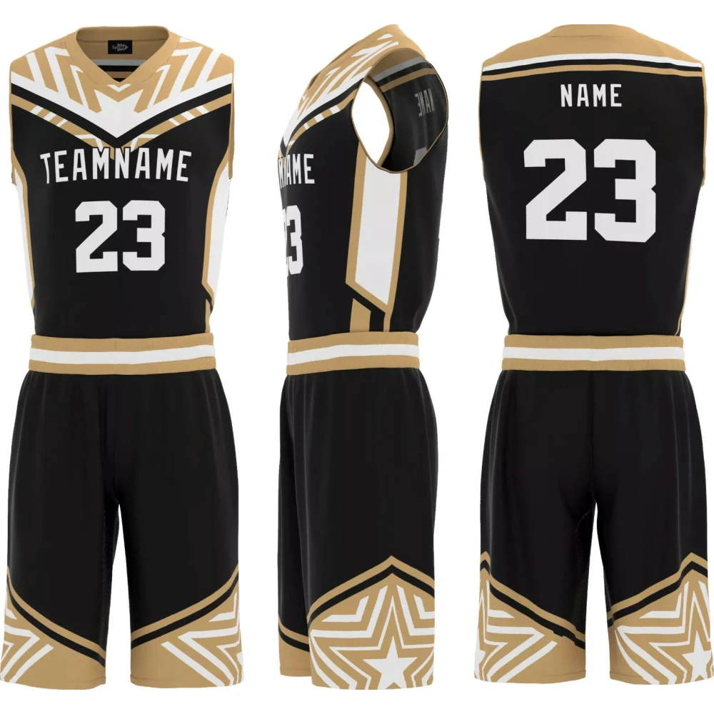 Ensemble de Basket Chevron Noir et Bleu