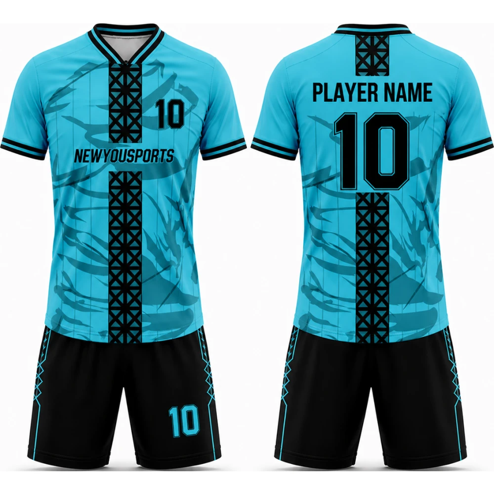 Ensemble de Football Aqua à Bande Géométrique