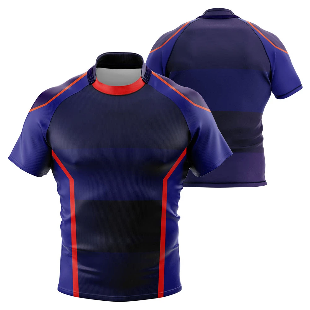 Black Purple Performance Rugby Jersey