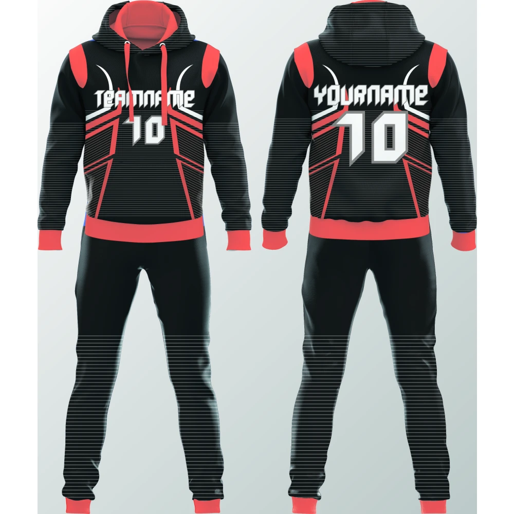Chándal Negro Rojo Con Rayas Cyber Personalizado New You Sports