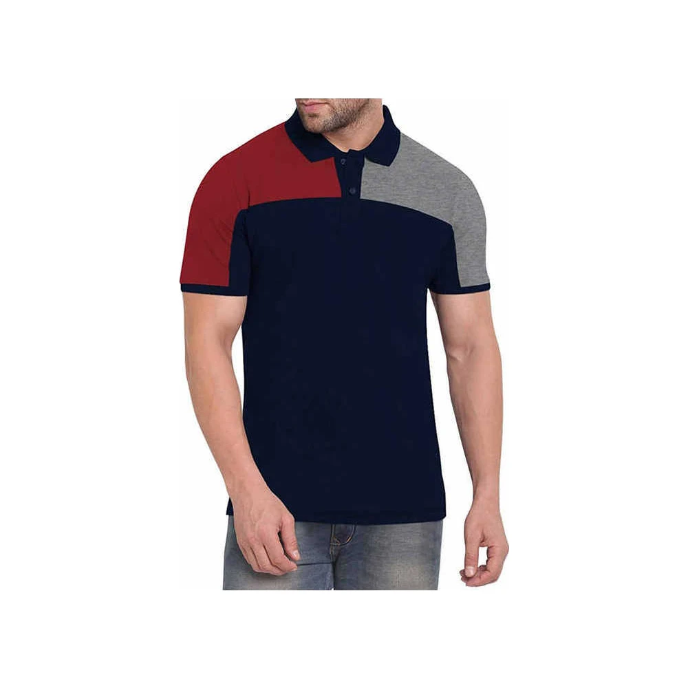 Polo Deportivo Azul Granate y Negro