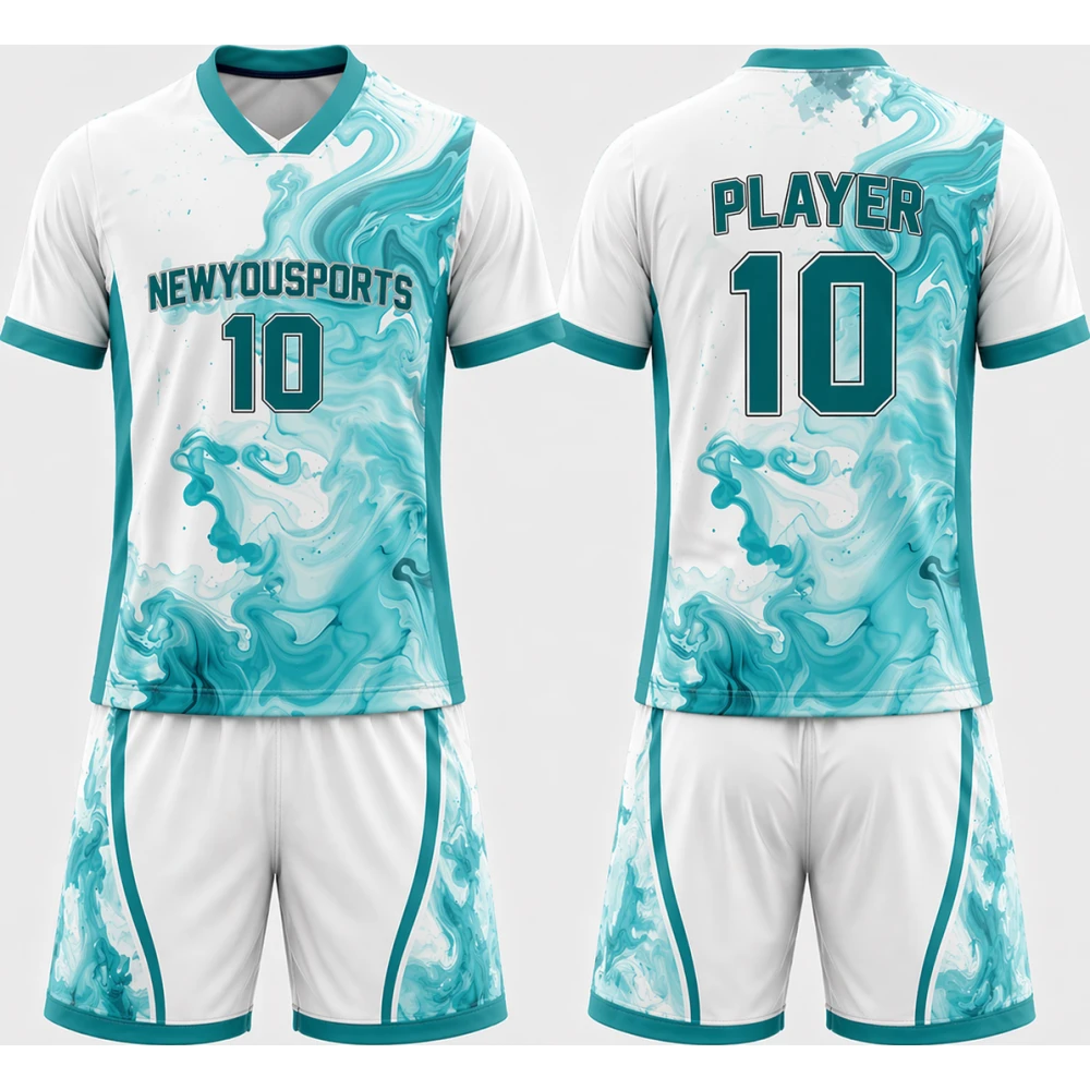 Aqua Marble V-Hals Sportset