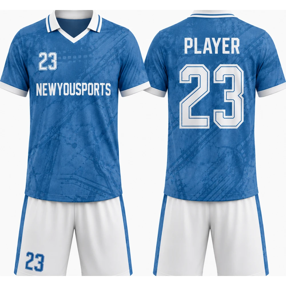 Ensemble Maillot et Short de Football Classique Bleu Ciel