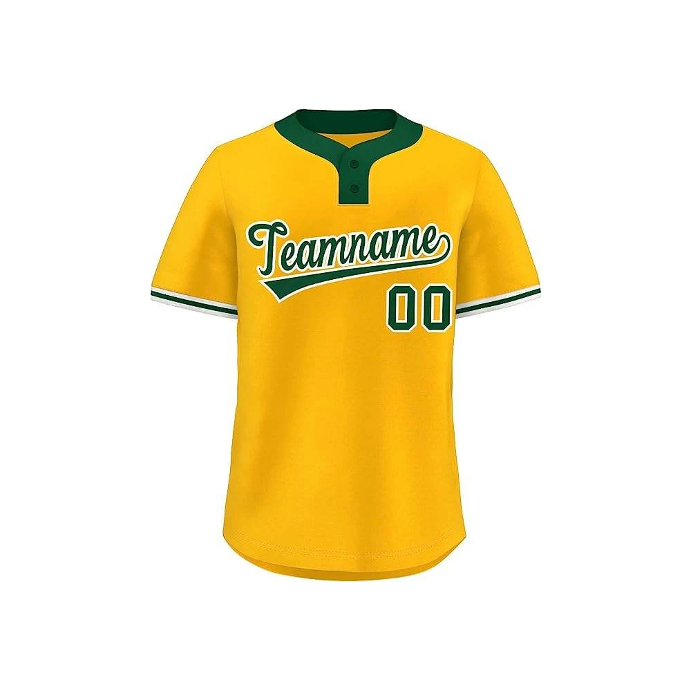 Gelbes Baseballtrikot mit Nadelstreifen