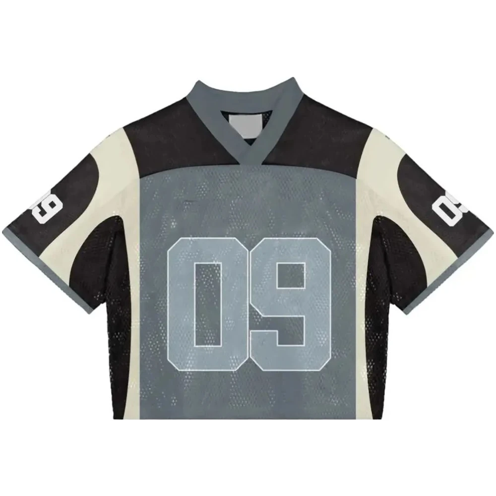 Camiseta de Fútbol Negra y Plateada Performance