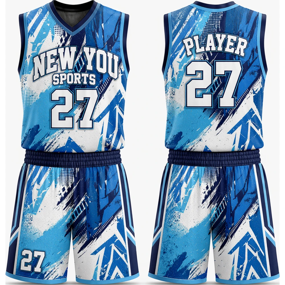 Blue Impact Basketball-Trikot Set