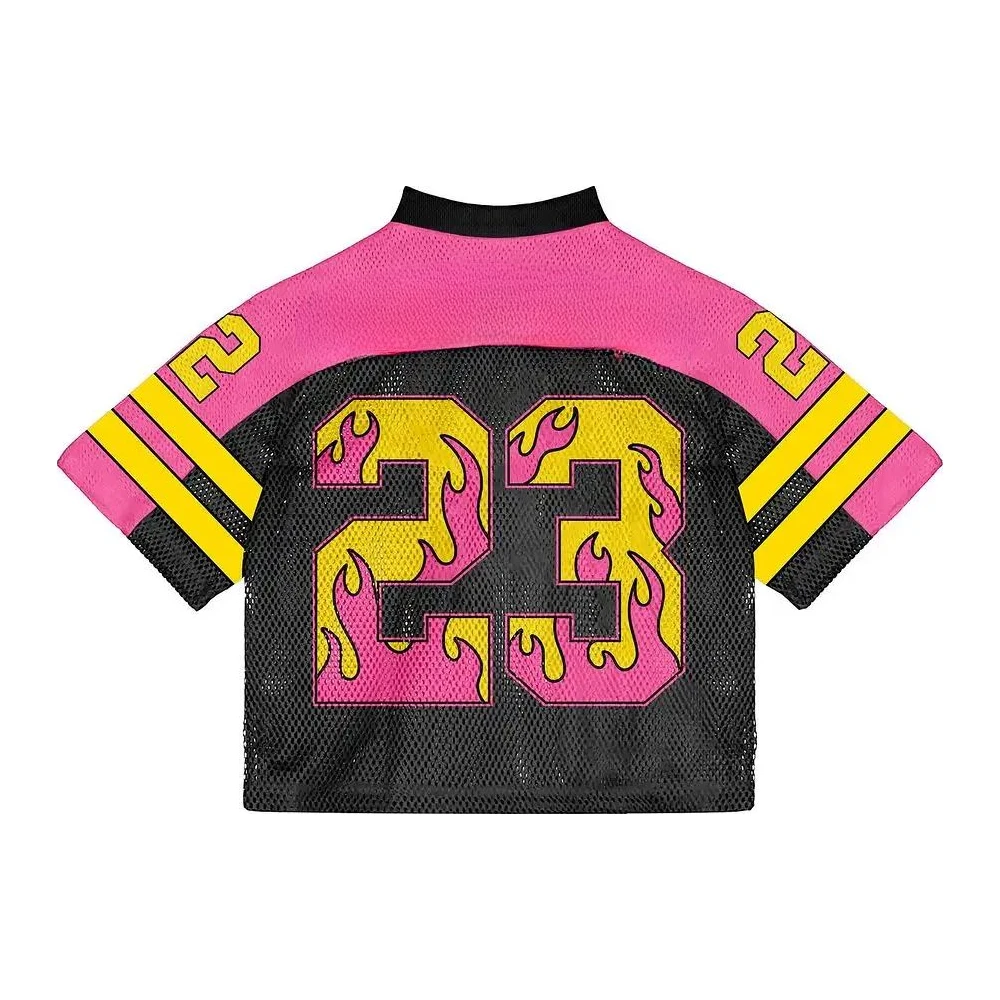 Camiseta de Fútbol Rosa y Negra Performance