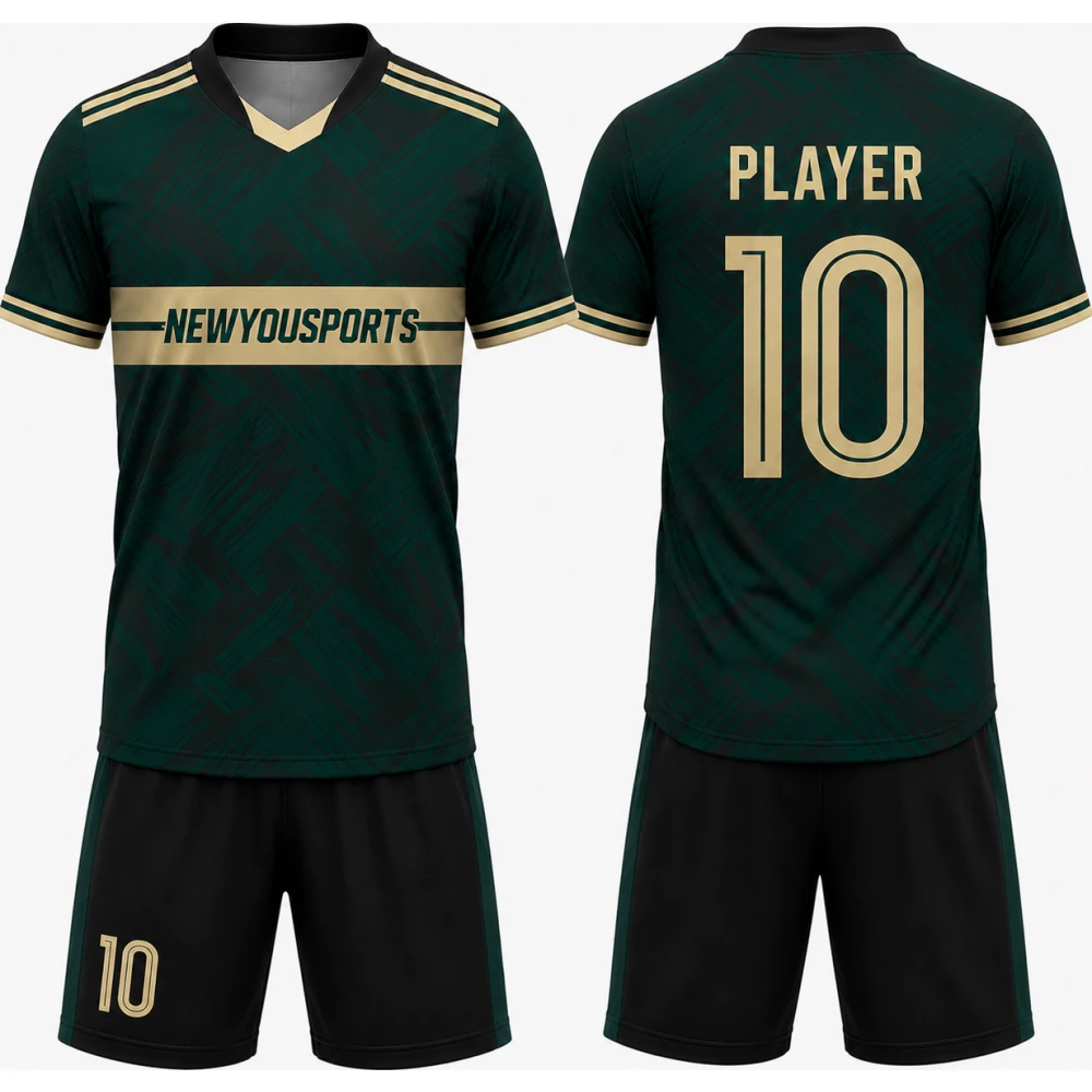 Emerald Performance Football Jersey & Shorts Set