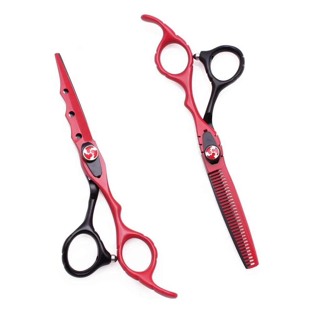 Professionelles Rot-Schwarzes Haarscheren Set