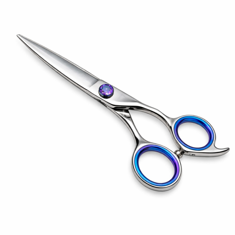 Tijeras Profesionales de Corte para Barbería con Diseño Offset de Precisión en Acero Inoxidable J2-420