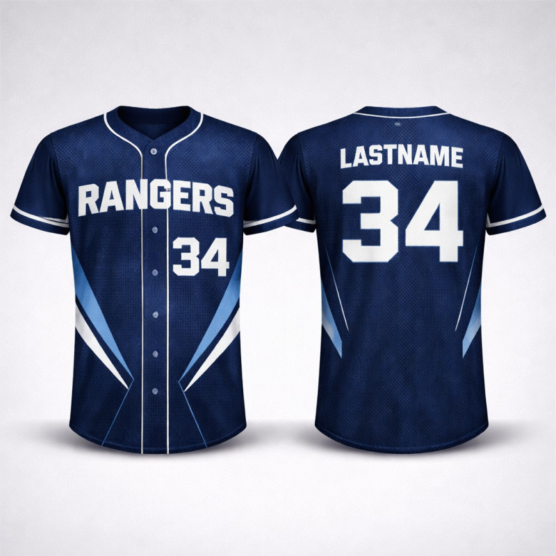 Baseball-Trikot Marineblau Rangers Power Design