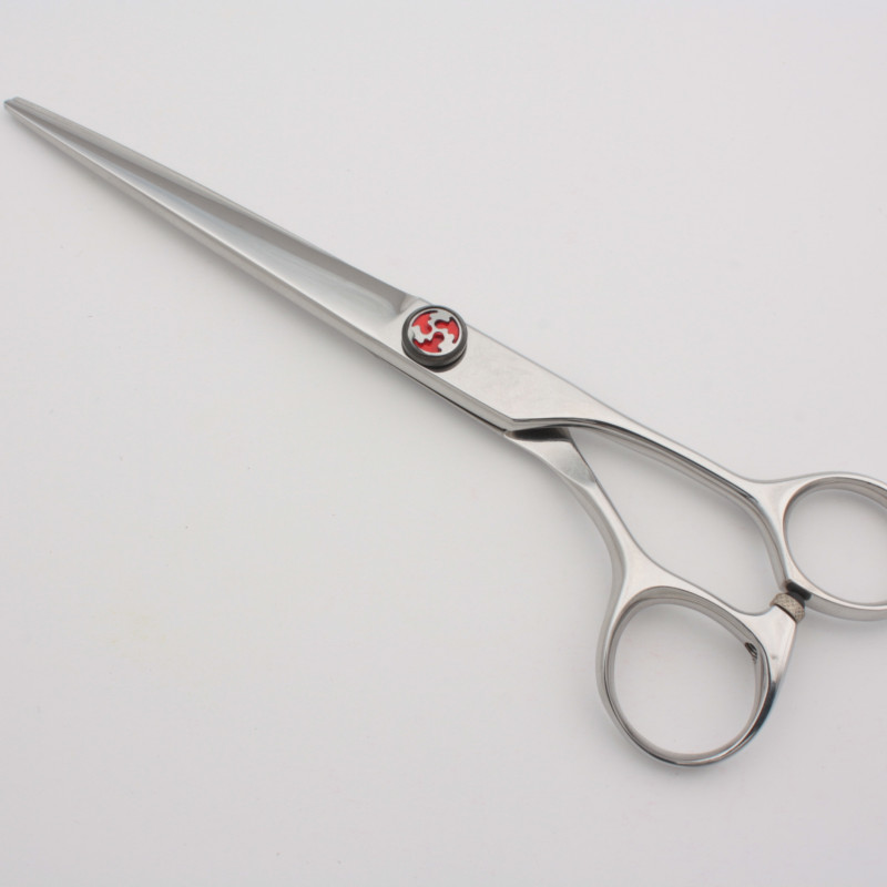 Professionelle Offset-Präzisions-Barbierschere aus J2-420 Edelstahl mit schlanker, verjüngter Klinge