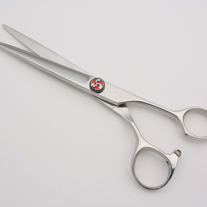 Professionelle Offset-Präzisions-Barbierschere aus J2-420 Edelstahl mit schlanker, verjüngter Klinge