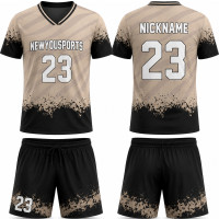 Sand & Black Splatter Performance Jersey & Shorts Set