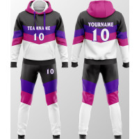 Premium Custom Black Purple Pink Chevron Tracksuit New You Sports Design