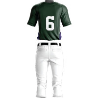 Green White Performance Baseball Uniform