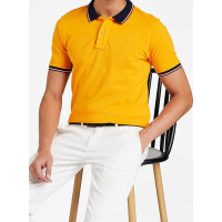 Geel Geometrisch Performance Polo Shirt