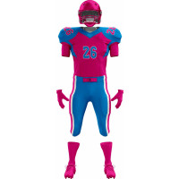Pink Blue American Football Uniform