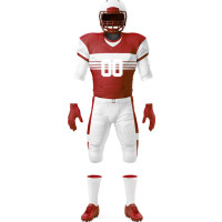 Wit Rood American Football Uniform