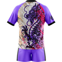 Uniforme De Rugby Morado Con Dragón Personalizado New You Sports
