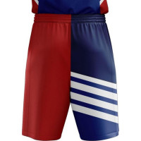 Blue Red Chevron Basketball Uniform